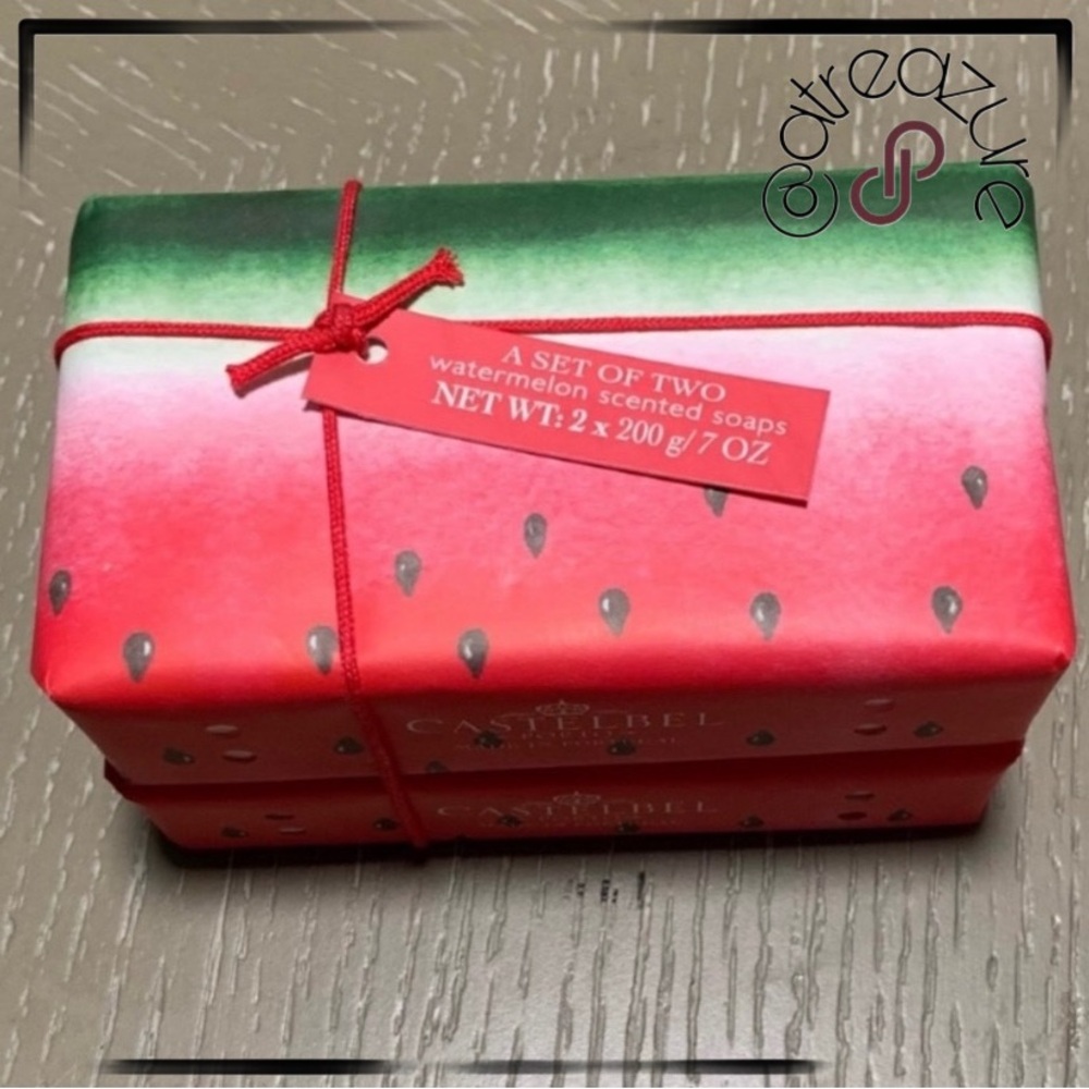 🆕 Castelbel 2 Watermelon Soap Bars 🍉